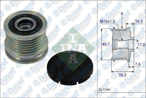 INA 535001510 Alternator Kasnagi C Serisi E Serisi W202 W210 Sprinter